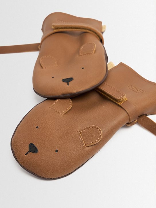 Donsje: Bear nubuck leather mittens - kids-boys_1 | Luisa Via Roma