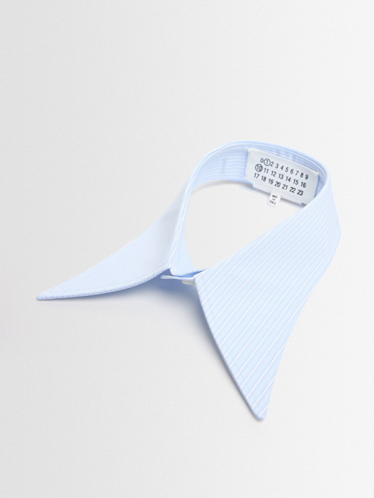 Maison Margiela: Striped cotton collar - men_1 | Luisa Via Roma
