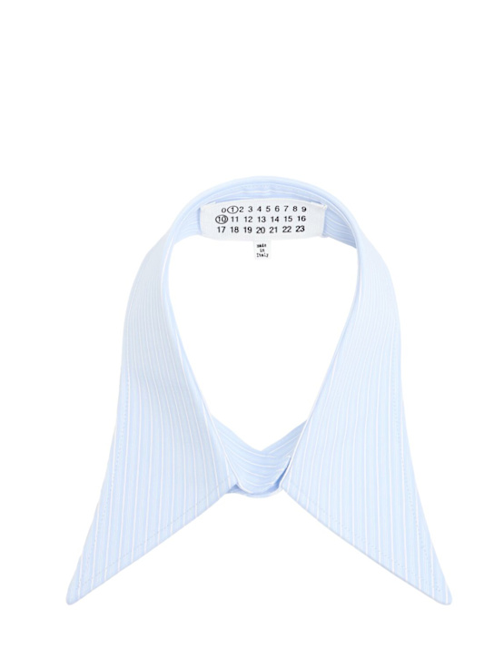 Maison Margiela: Striped cotton collar - men_0 | Luisa Via Roma
