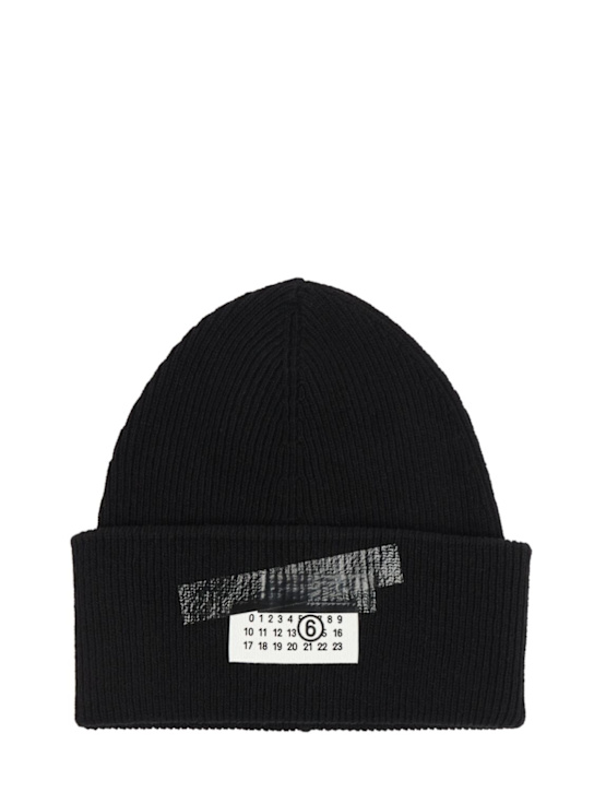 MM6 Maison Margiela: 羊毛混纺针织便帽 - men_0 | Luisa Via Roma