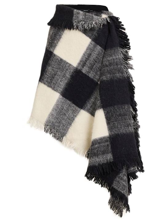 Proenza Schouler: Kai wool blend midi skirt - Black/White - women_0 | Luisa Via Roma