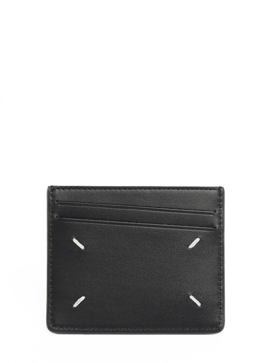 Maison Margiela: Slim leather card holder - men_0 | Luisa Via Roma