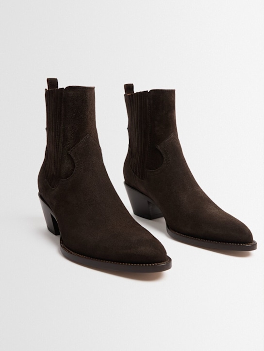 Buttero: Annie suede ankle boots - Moka - women_1 | Luisa Via Roma