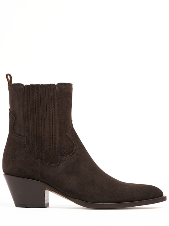 Buttero: Annie suede ankle boots - Moka - women_0 | Luisa Via Roma