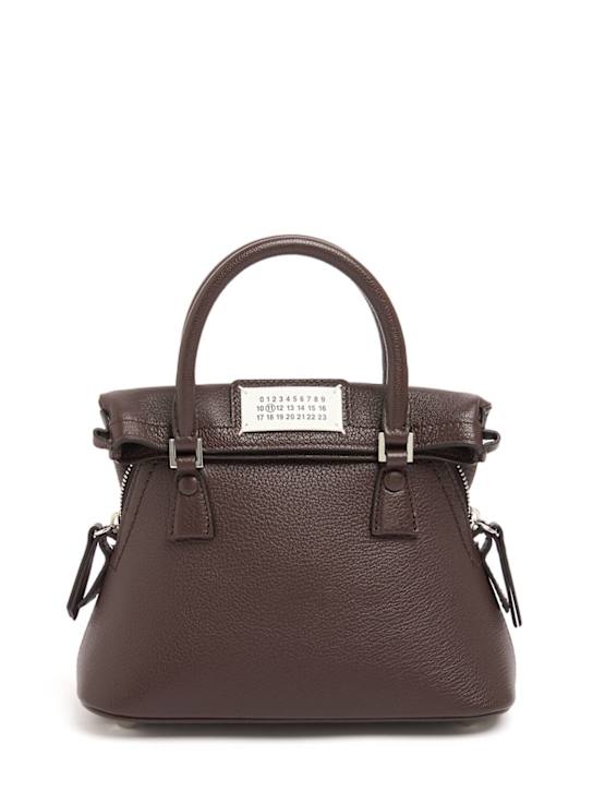 Maison Margiela: Micro 5ac Classique top handle bag - Macassar - women_0 | Luisa Via Roma