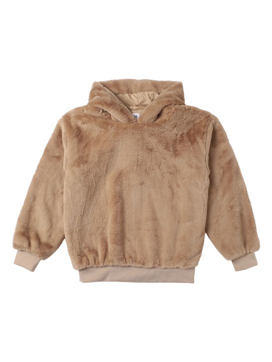 Molo: Teddy sweatshirt - Beige - kids-boys_0 | Luisa Via Roma