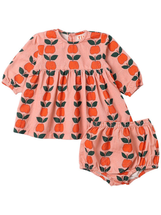Tiny Cottons: Vestito e culotte in cotone stampa ciliegie - Rosa - kids-girls_1 | Luisa Via Roma