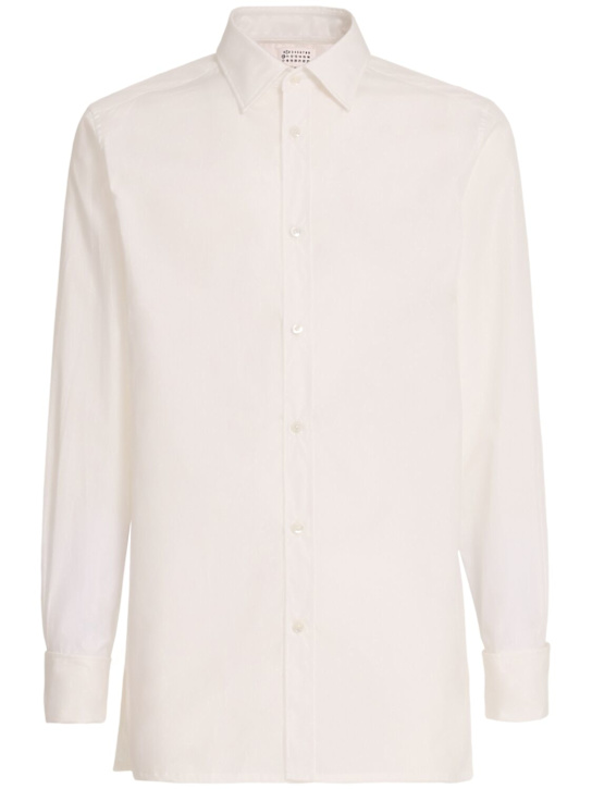 Maison Margiela: Long sleeve shirt - White - men_0 | Luisa Via Roma