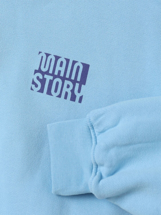 Main Story: Embroidered organic cotton hoodie - Blue - kids-boys_1 | Luisa Via Roma