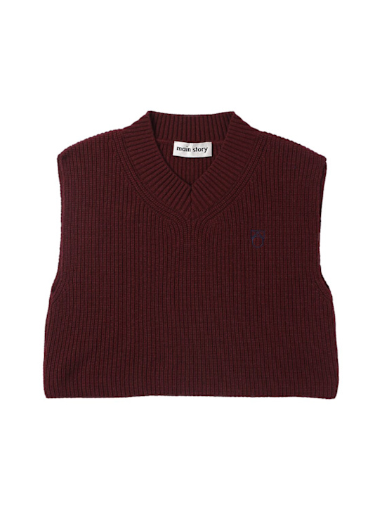 Main Story: Wool blend knit vest - Purple - kids-boys_0 | Luisa Via Roma