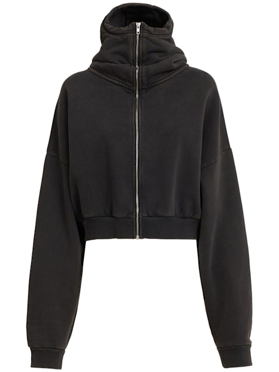 Entire Studios: Sudadera corta con capucha y cremallera - women_0 | Luisa Via Roma