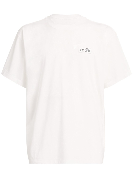 MM6 Maison Margiela: Cotton t-shirt - ホワイト - men_0 | Luisa Via Roma