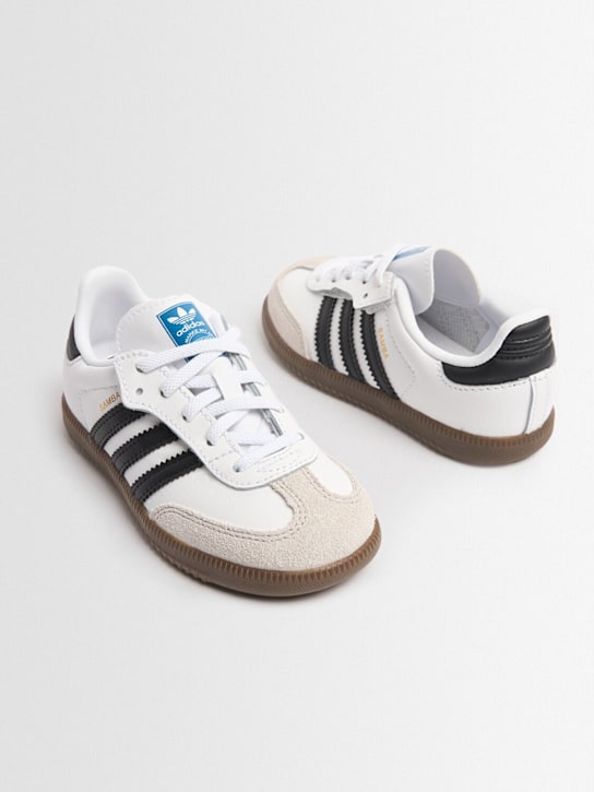 adidas Originals: Samba OG lace-up sneakers - ホワイト/ブラック - kids-girls_1 | Luisa Via Roma