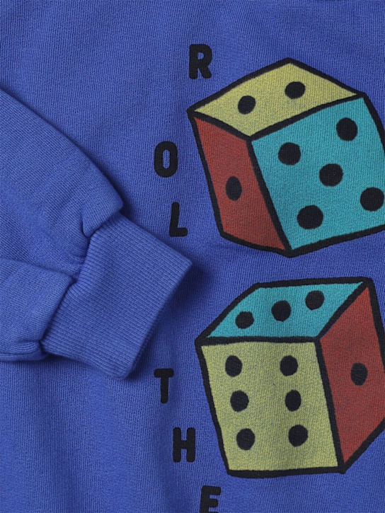 Bobo Choses: Printed organic cotton blend sweatshirt - ブルー - kids-boys_1 | Luisa Via Roma