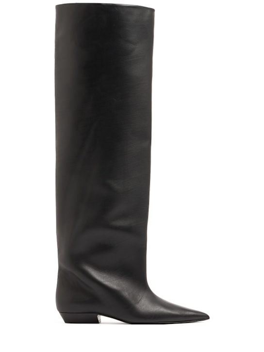 Jil Sander: 20mm Leather high boots - women_0 | Luisa Via Roma