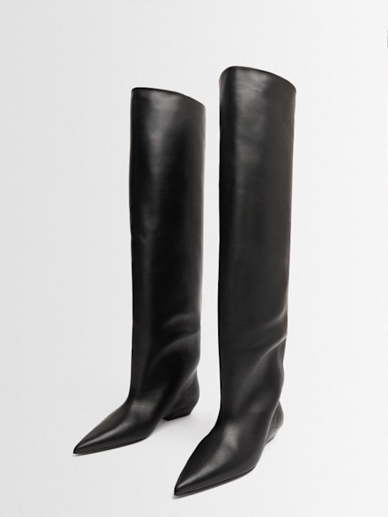 Jil Sander: 20mm Leather high boots - women_1 | Luisa Via Roma