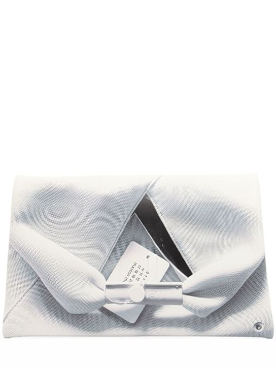 MM6 Maison Margiela: Medium Trompe L'oeil Japanese pochette - White - women_0 | Luisa Via Roma