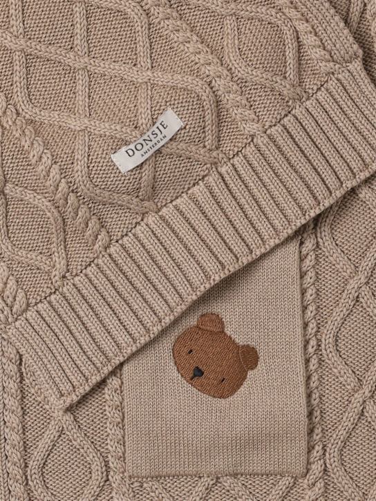 Donsje: Schal aus Baumwollstrick - Braun - kids-girls_1 | Luisa Via Roma