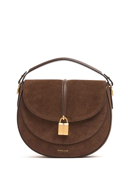 DeMellier: The Siena suede saddle bag - Mocha/Mocha - women_0 | Luisa Via Roma