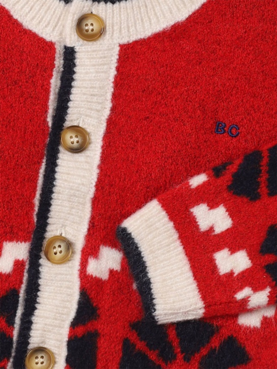 Bobo Choses: Kaleidoscope print cardigan - レッド - kids-boys_1 | Luisa Via Roma