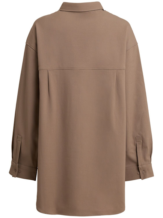 Entire Studios: Cotton blend shirt - Clay - men_1 | Luisa Via Roma