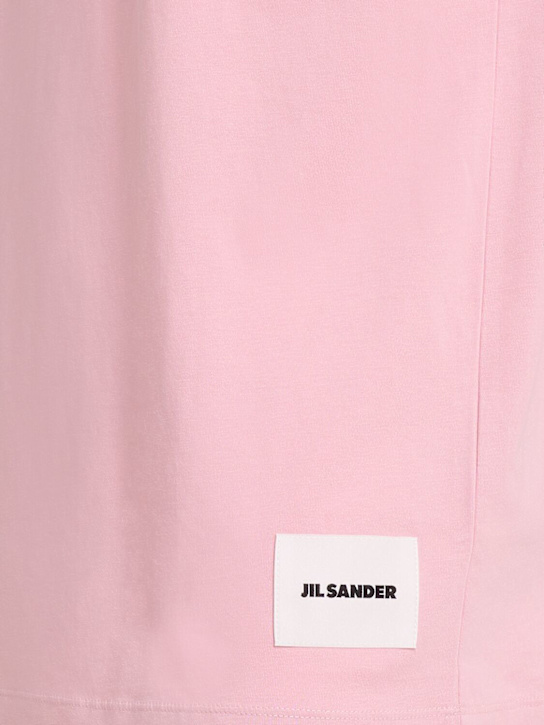 Jil Sander: Pack of 3 Plus cotton t-shirts - Blk/Pnk/Wht - men_1 | Luisa Via Roma