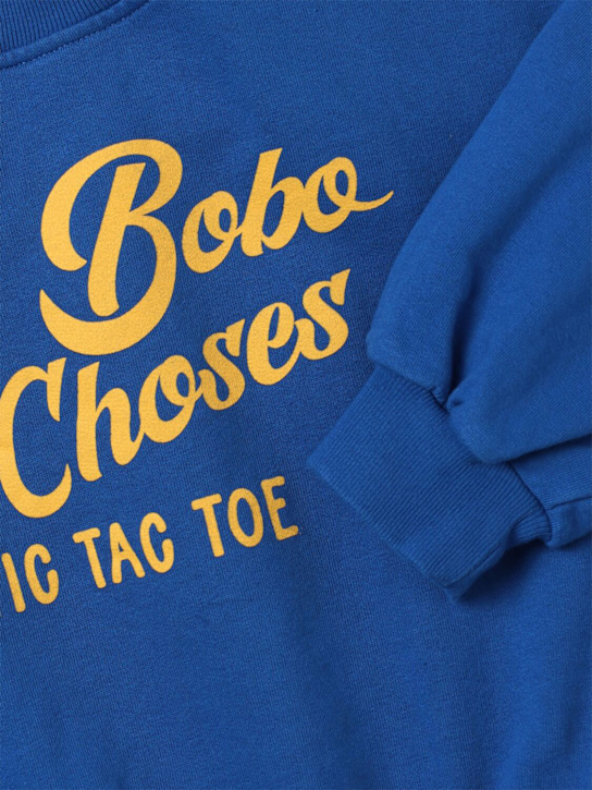 Bobo Choses: Printed organic cotton sweatshirt - Blue - kids-boys_1 | Luisa Via Roma