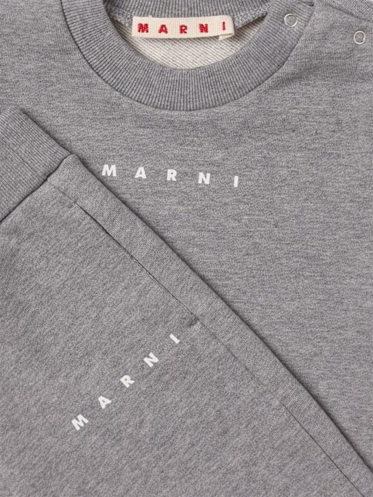 Marni Junior: Felpa e pantaloni in cotone - Grigio - kids-girls_1 | Luisa Via Roma