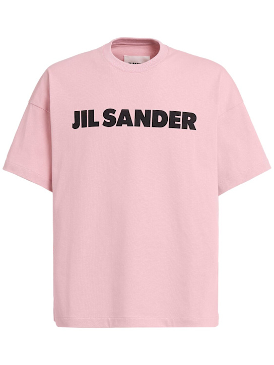 Jil Sander: Jil Sander logo棉质T恤 - men_0 | Luisa Via Roma