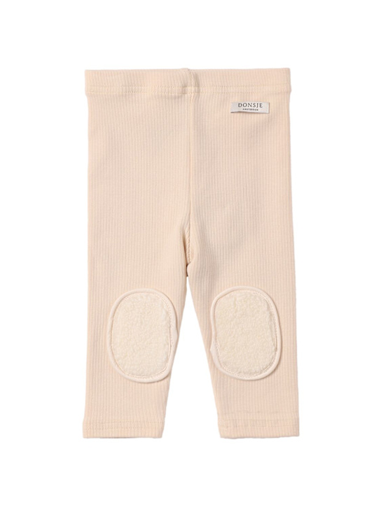 Donsje: Stretch cotton leggings - Beige - kids-boys_0 | Luisa Via Roma
