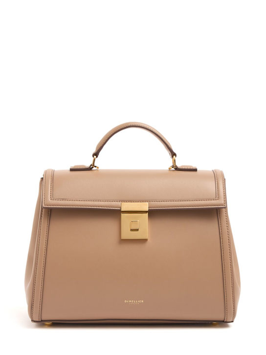 DeMellier: The Midi Paris smooth leather bag - Dark Sand - women_0 | Luisa Via Roma