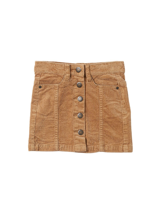 Molo: Cotton blend corduroy skirt - Beige - kids-girls_0 | Luisa Via Roma
