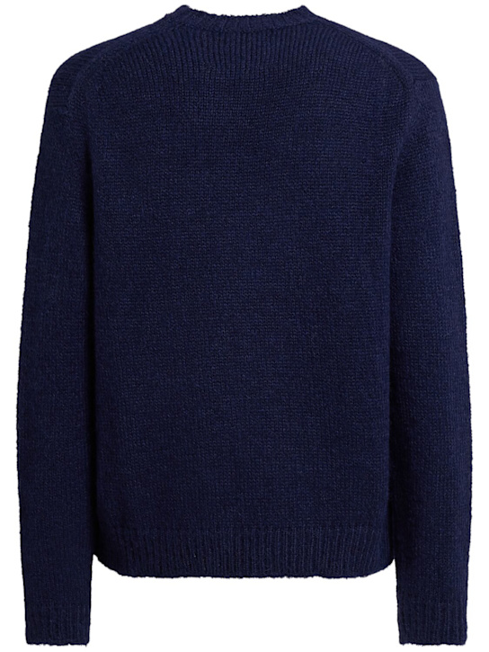 Jil Sander: Alpaca blend wool knit sweater - men_1 | Luisa Via Roma