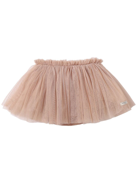 Donsje: Pleated tulle skirt w/ diaper cover - Pink - kids-girls_0 | Luisa Via Roma