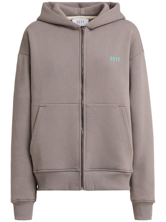 SOTF: Full zip hoodie - ダークグレー - women_0 | Luisa Via Roma