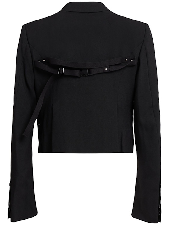 Rick Owens: Blazer aus Grain De Poudre „Alice“ - Schwarz - men_1 | Luisa Via Roma