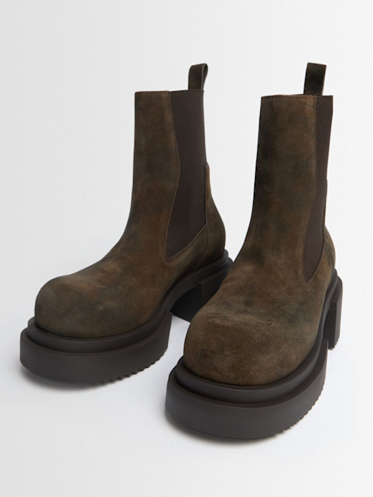 Rick Owens: Beatle Bogun suede boots - Brown - men_1 | Luisa Via Roma