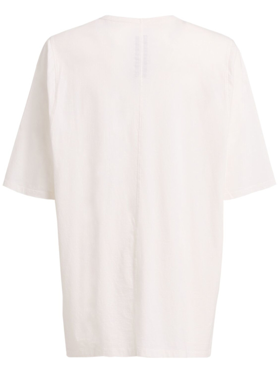 Rick Owens: Camiseta de algodón - Blanco Leche - men_1 | Luisa Via Roma