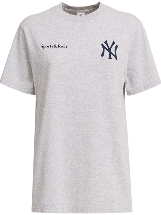 Sporty & Rich: Champions cotton t-shirt - women_0 | Luisa Via Roma