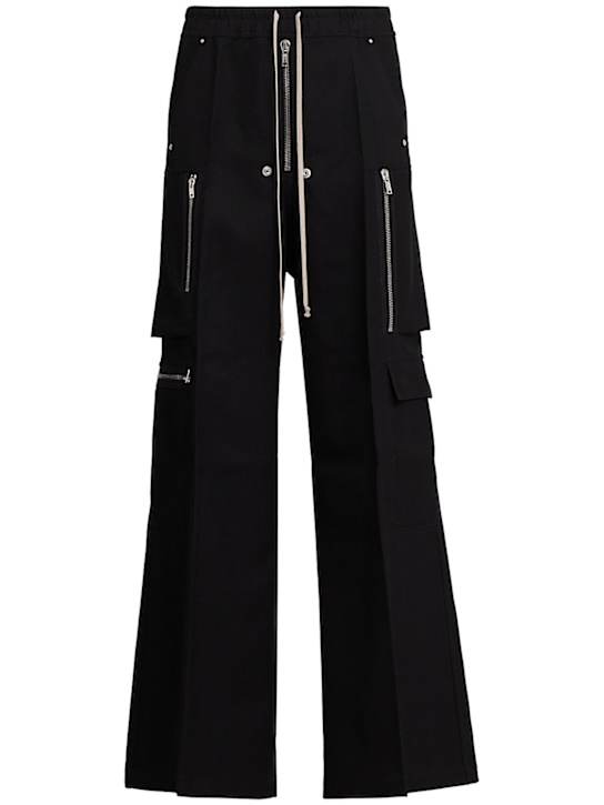 Rick Owens: Cargobelas wool zipped pants - Black - men_0 | Luisa Via Roma