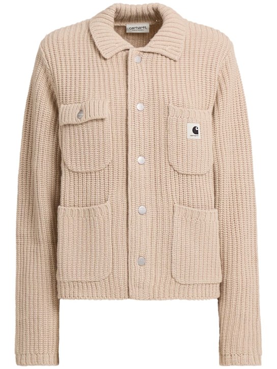 Carhartt WIP: Michigan acrylic blend knit cardigan - women_0 | Luisa Via Roma