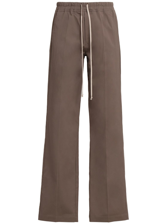 Rick Owens: Dietrich drawstring cotton pants - ダスト - men_0 | Luisa Via Roma