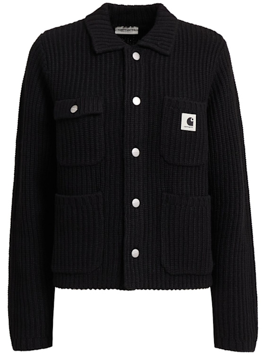 Carhartt WIP: Michigan acrylic blend knit cardigan - women_0 | Luisa Via Roma