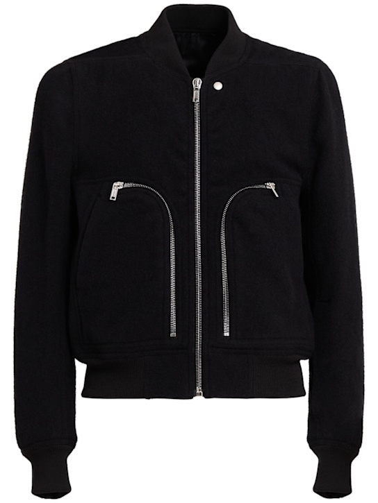 Rick Owens: Bauhaus flight wool jacket - Black - men_0 | Luisa Via Roma