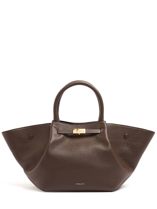 DeMellier: The Midi New York grain leather tote bag - women_0 | Luisa Via Roma