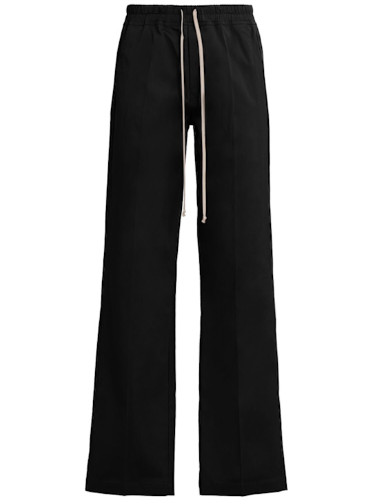 Rick Owens: Dietrich drawstring cotton pants - Black - men_0 | Luisa Via Roma