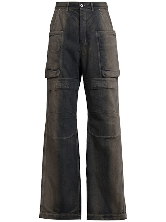 Rick Owens: Pantalones de denim de algodón - Darkdust Degrad - men_1 | Luisa Via Roma
