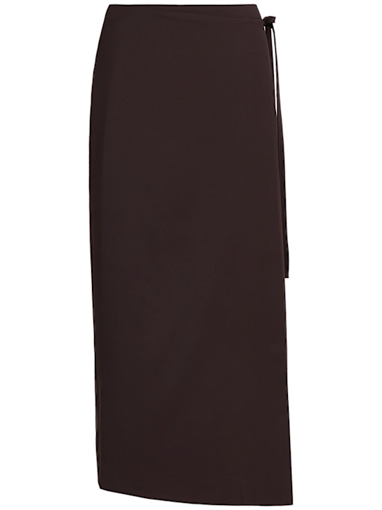 Tonywack: Wool blend midi wrap skirt - women_0 | Luisa Via Roma