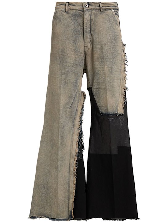 Rick Owens: Joris cotton denim pants - Hustler/Black - men_0 | Luisa Via Roma