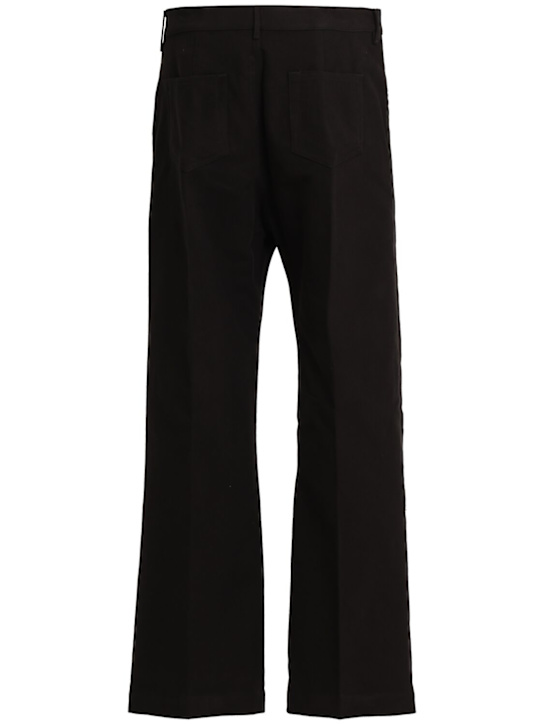 Rick Owens: Jeans anchos de denim de algodón - Negro - men_1 | Luisa Via Roma